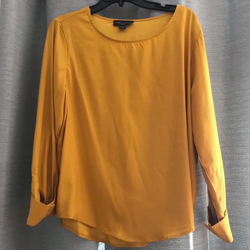 Mustard Chiffon Blouse